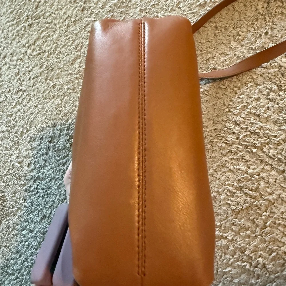 J. Crew Tan Leather Crossbody Bag - Picture 4 of 7